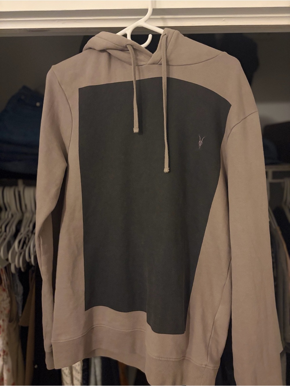 AllSaints  Hoodie with Black Front Panel